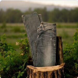 BKE SABRINA denim jeans size 26”x33.5 blue belt loops 5 pockets . In goo…